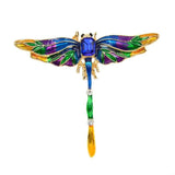 colorful waves dragonfly brooch