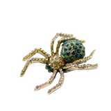 two-tone spider brooch