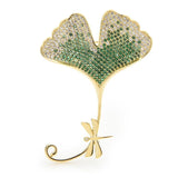 radiant ginko dragonfly brooch