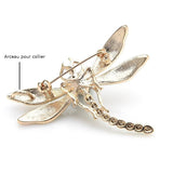 Green Crystal Dragonfly Brooch