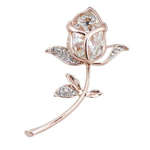 royal rose brooch in light gold