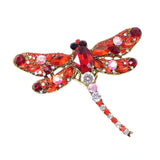 red celestial fairy dragonfly brooch