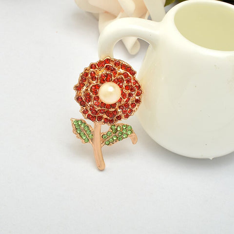 Young Sprout Poppy Flower Brooch