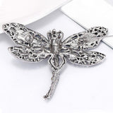 Sensual Crystal Dragonfly Brooch