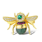 Shimmering Silver Bee Brooch