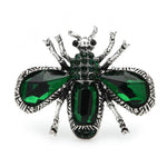Emerald Green Crystal Bee Brooch