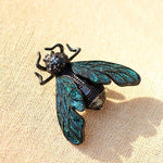 Black Long Wings Bee Brooch