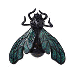Black Bee Long Wings Brooch