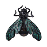 Black Bee Long Wings Brooch