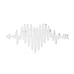 Cardiogram heart brooch