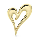 Golden heart brooch