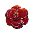 red rose brooch