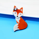 Cartoon Fox Brooch
