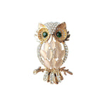 White Pearl Owl Brooch