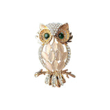White Pearl Owl Brooch