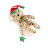 Christmas Teddy Bear Brooch