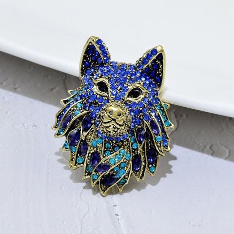 Original Wolf Head Brooch