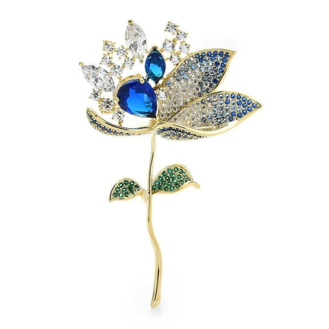 Unstructured Rose Flower Brooch