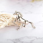 Golden Galloping Horse Brooch