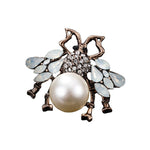 pearl perfection bee brooch