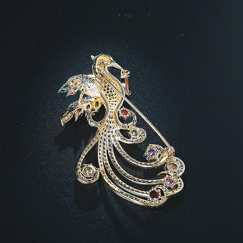 Enchanting Phoenix Bird Brooch