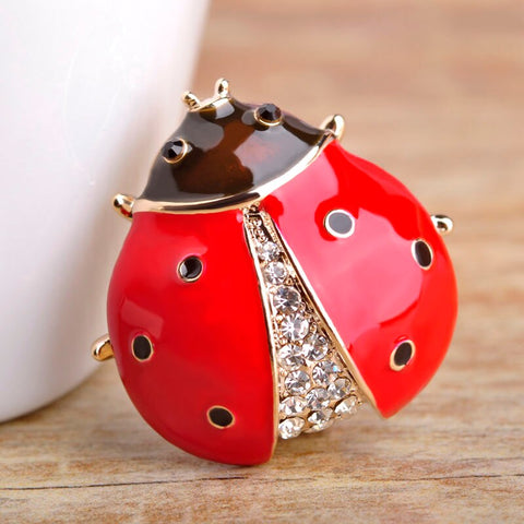 Stealthy Flight Ladybug Brooch