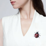 Copper Red Ladybug Brooch