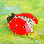 Stealthy Flight Ladybug Brooch