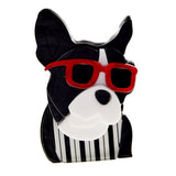 Chic godfather dog brooch