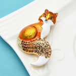 Orange Fur Fox Brooch