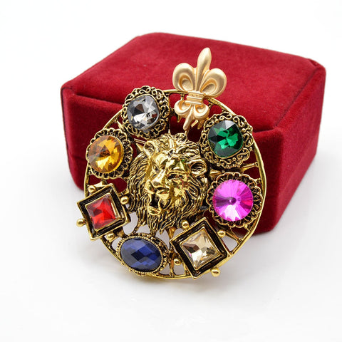 Original Lion Head Brooch