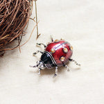Copper Red Ladybug Brooch