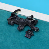 Midnight Blue Dog Brooch