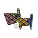 Deconstructed Dog Brooch