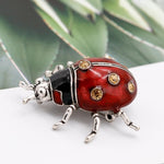Dark Red Ladybug Brooch