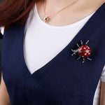 Dark Red Ladybug Brooch