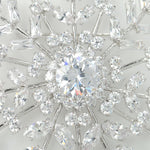 Luxury Silver Snowflake Brooch