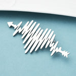 Cardiogram Heart Brooch
