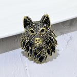 Original Wolf Head Brooch