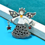 Guardian Angel Christmas Brooch