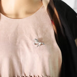 Golden Galloping Horse Brooch