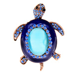 blue marine turtle brooch