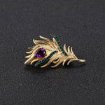 Luxury Sparkling Feather Brooch