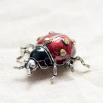 Copper Red Ladybug Brooch