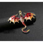 Red Dragon Brooch for Women