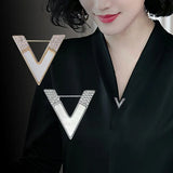 Rhinestone Neckline Brooch