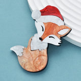 Santa Claus Fox Brooch
