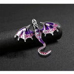 Purple Dragon Brooch for Women