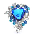 love flow heart brooch