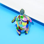 Mosaic Turtle Brooch